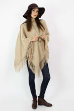 tan alpaca poncho