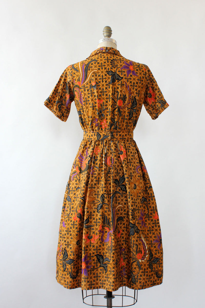 Bird Batik Belted Dress XS-M