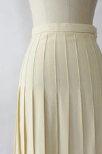 Cream Box Pleat Skirt S/M