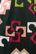 Ivy Geometry Button Dress L