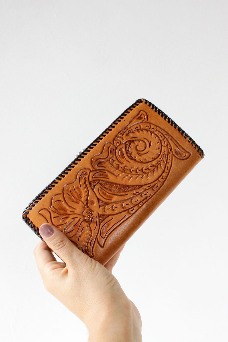 Tooled Leather 70s Wallet