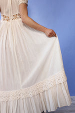 Beverly Paige Ivory Crochet Full Sweep Dress XS