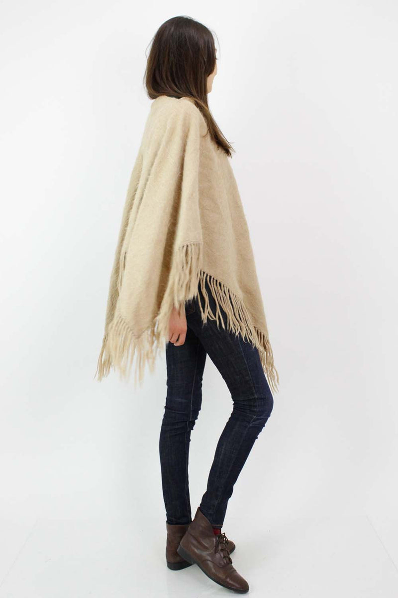Peruvian Alpaca Fringe Poncho
