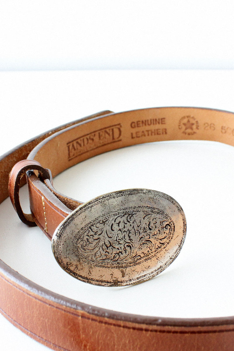 engraved-buckle belt