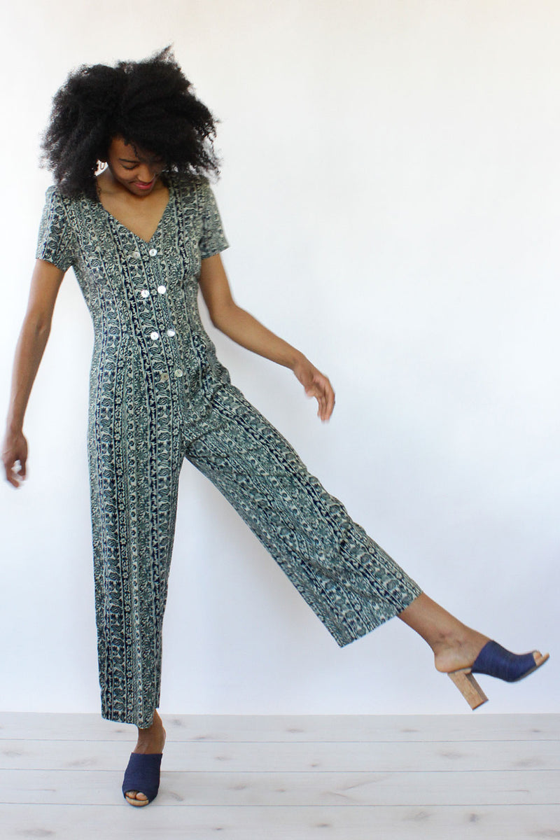 Batik Print Jumpsuit S/M