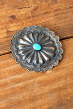 Sterling Concho Pin