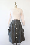 Chambray Apron Pocket Skirt S