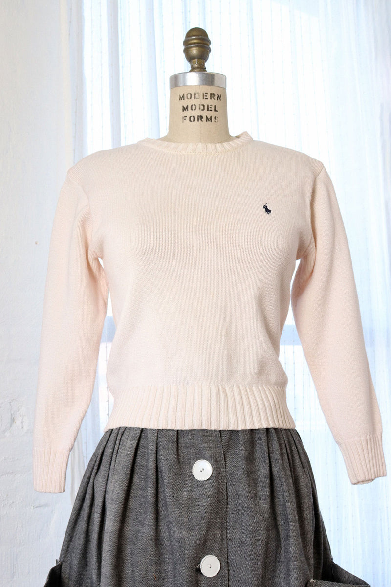 Polo Cotton Crewneck Sweater XS/S