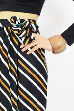 ~ marked down ~ B. Altman Stripe Floral Maxi Skirt