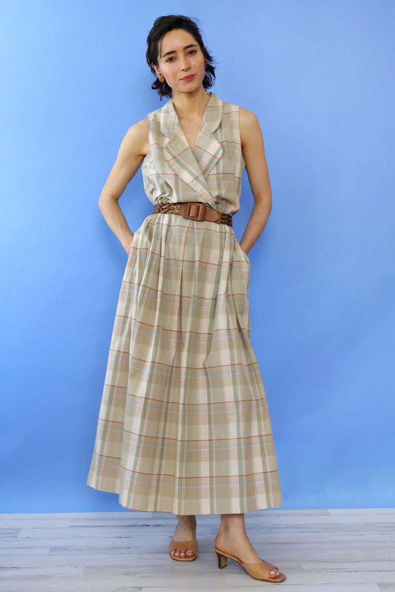 Bushwacker Sage Plaid Frontier Dress S/M