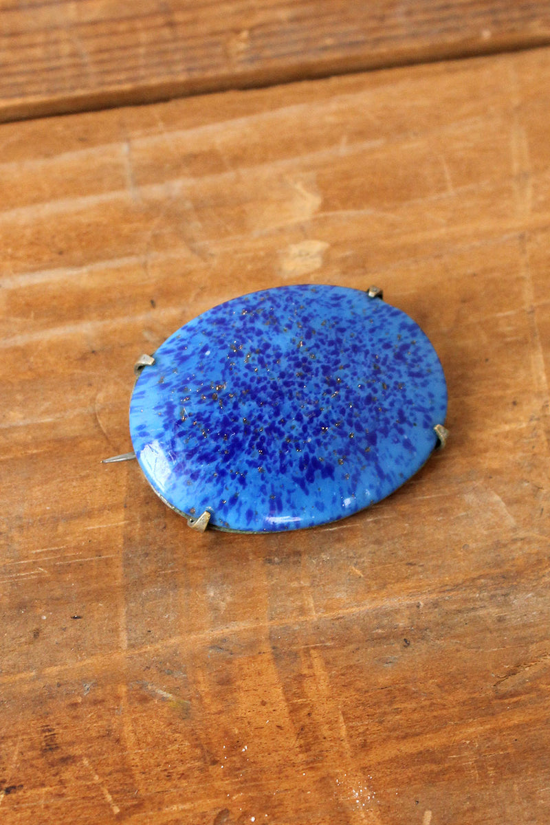 Czech Speckled Glass Pin