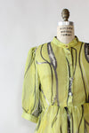 Chartreuse Silky Sheer Dress XS-M