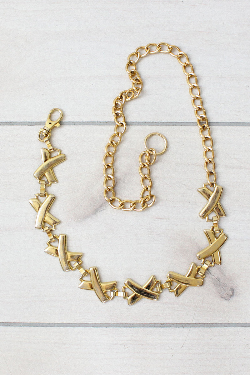 Gold XX Chain Belt
