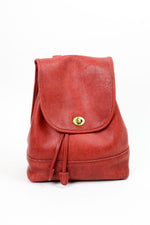 Coach ruby red saddle leather backpack