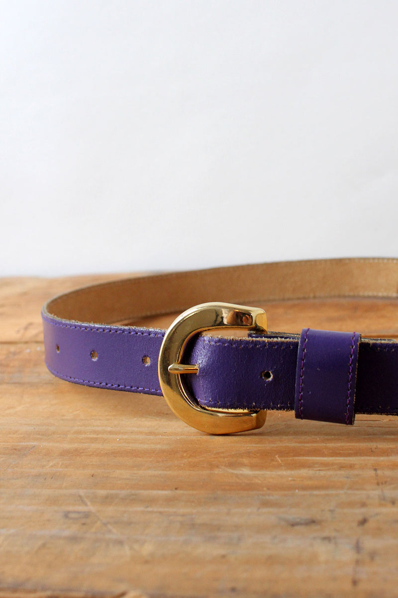 Grape Leather Belt