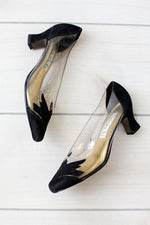 Amanda Clear Applique Heels 7 1/2