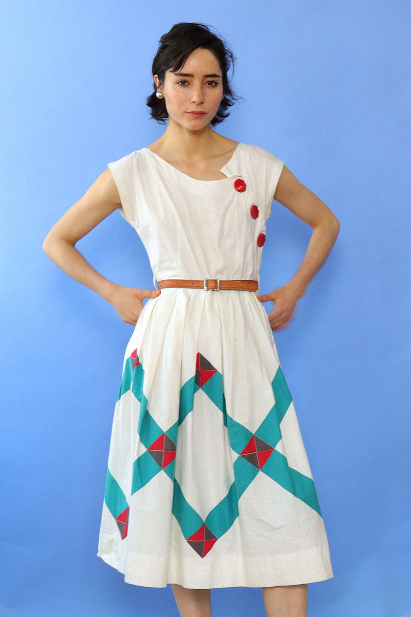 Virginia Gay Cotton Geometry Dress XS/S