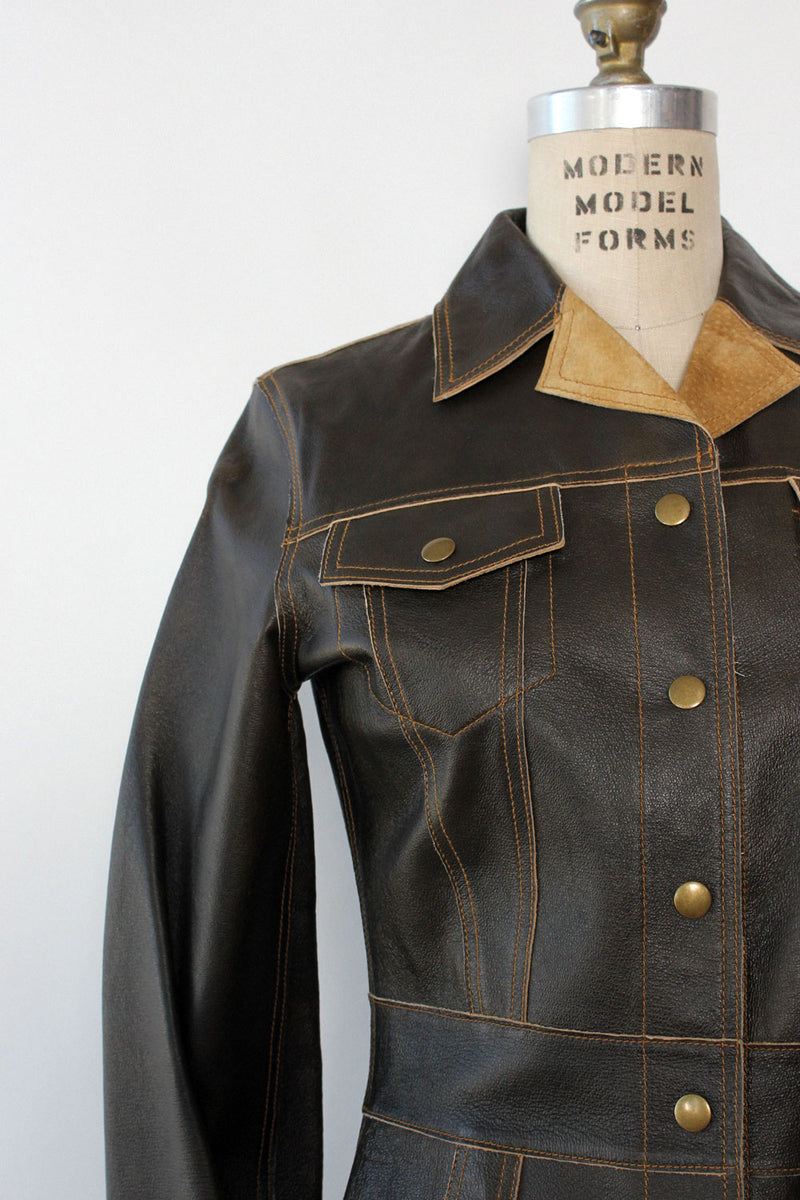 Reversible Fitted Leather Jacket XS/S