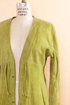 Bonnie Cashin Avocado Green Suede Coat Dress S/M