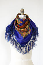 Metallic Cobalt Paisley Scarf