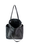 Minimalist Black Leather Tote