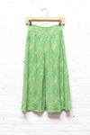 Lime Crosshatch Skirt XS