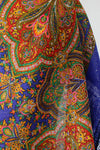 Metallic Cobalt Paisley Scarf