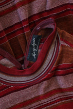 Maroon Striped Velour Mini Dress XS-M