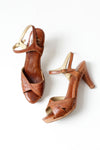 Kinney Maple Leather Wood Heels 8 1/2