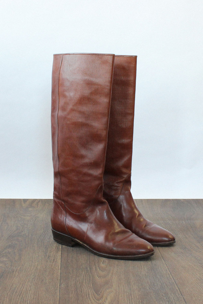 Textured Tall Boots 6 1/2