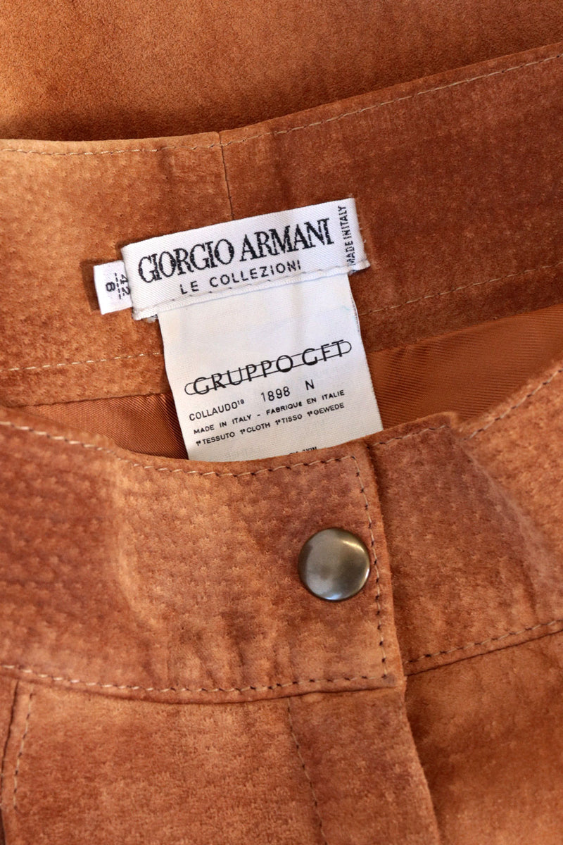 Armani Chestnut Suede Shorts S/M