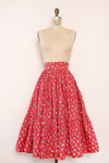Raspberry Cotton Full Circle Skirt M