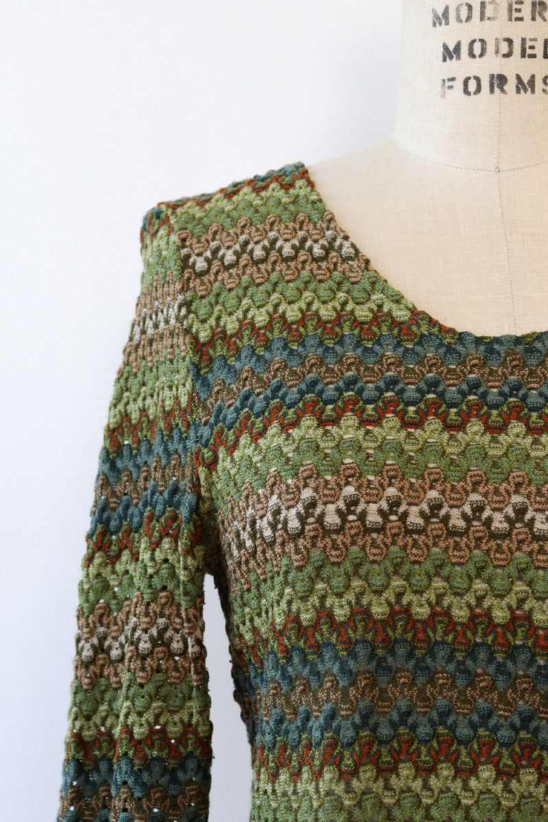Feathered Pointelle Knit Top M/L