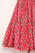 Raspberry Cotton Full Circle Skirt M