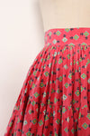 Raspberry Cotton Full Circle Skirt M