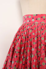Raspberry Cotton Full Circle Skirt M