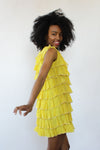 Lemon Ruffle Tiered Dress XS/S