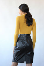 Jet Leather Skirt S