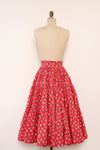 Raspberry Cotton Full Circle Skirt M