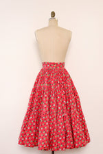 Raspberry Cotton Full Circle Skirt M