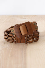 Wood Bead Belt S/M