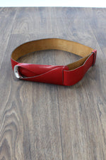 Ruby Leather Loop Belt