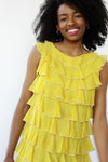 Lemon Ruffle Tiered Dress XS/S