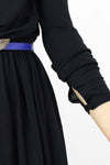 Christian Aujard Twisted Black Rayon Dress M