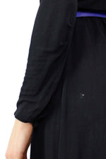 Christian Aujard Twisted Black Rayon Dress M