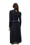 Christian Aujard Twisted Black Rayon Dress M