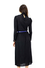 Christian Aujard Twisted Black Rayon Dress M