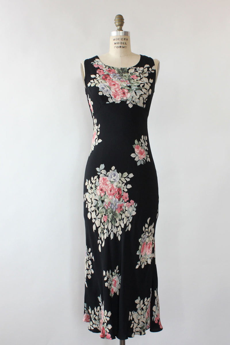 Starina Bouquet Bias Cut Dress S