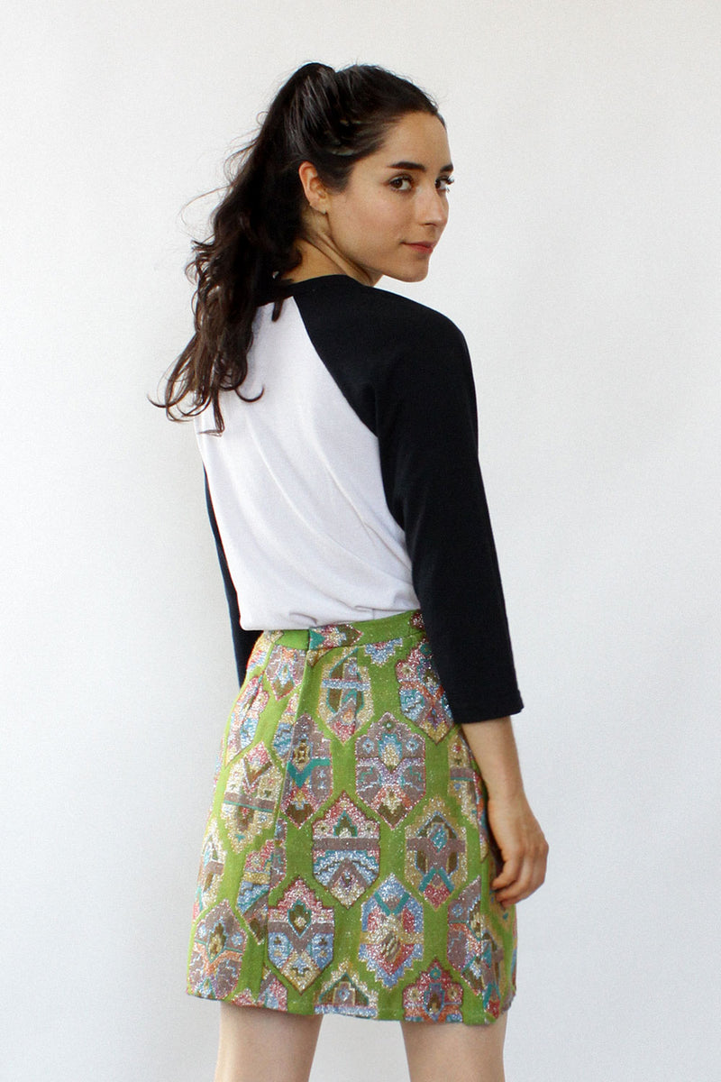 Polly Peck Metallic Mini Skirt XS