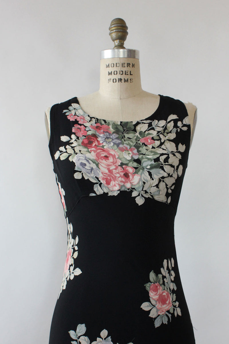 Starina Bouquet Bias Cut Dress S